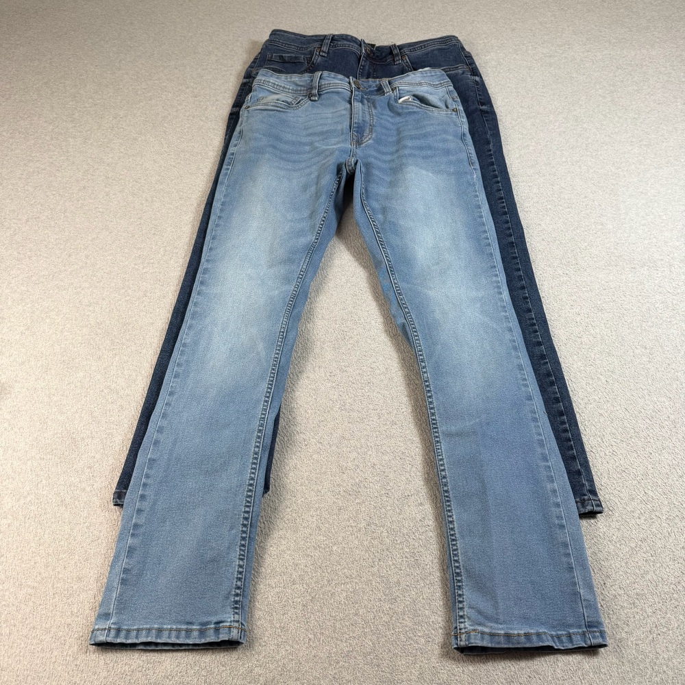 Tpj Jeans Mens 33x32 Blue Straight Leg Stretch Denim Medium Wash Comfortable Lot